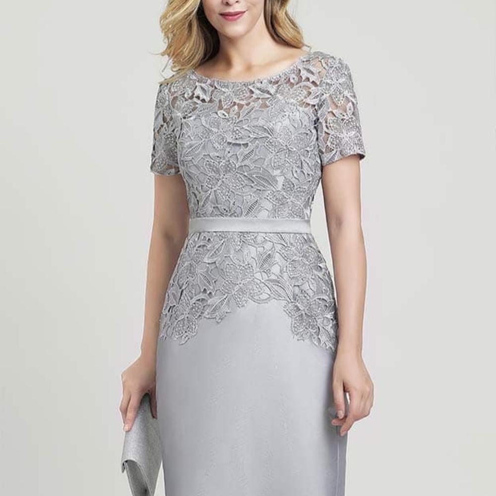 Serena London Gray Lace Dress Size 16 Wedding Attire (NWT) - Picture 4 of 4